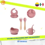 Vajilla Silicona Set X6 Bebe Babero