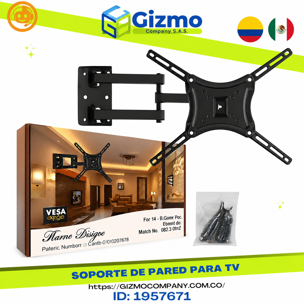 ChatGPT Image 25 may 2026, 11_28_22 Base de TV 14”–55” HDL-117B-2 - Imagen 1