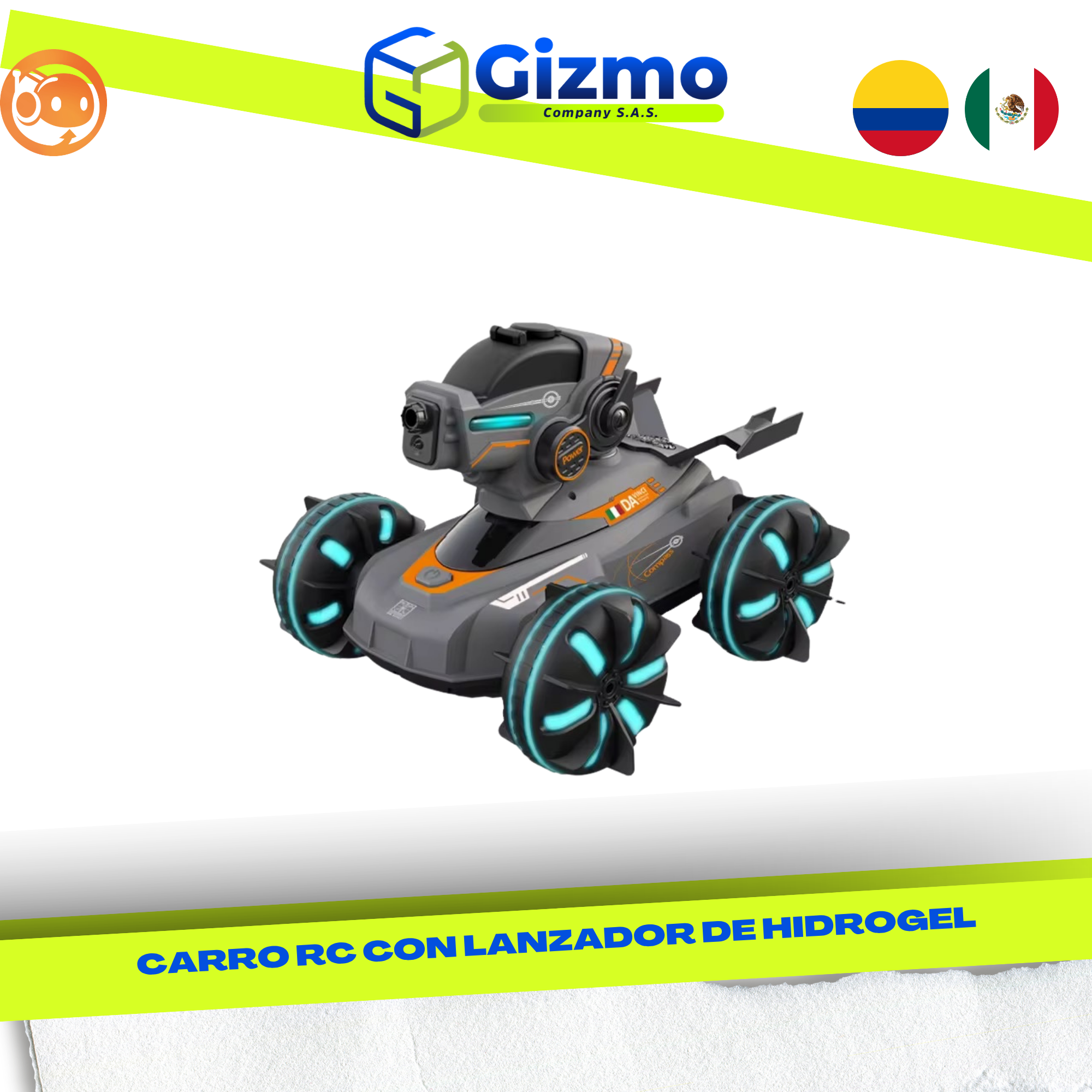 CATALOGO MERCANCIA NUEVA - GIZMO 2026 - 2026-09-22T163354.914 Carro RC con Lanzador de Hidrogel - Imagen 1