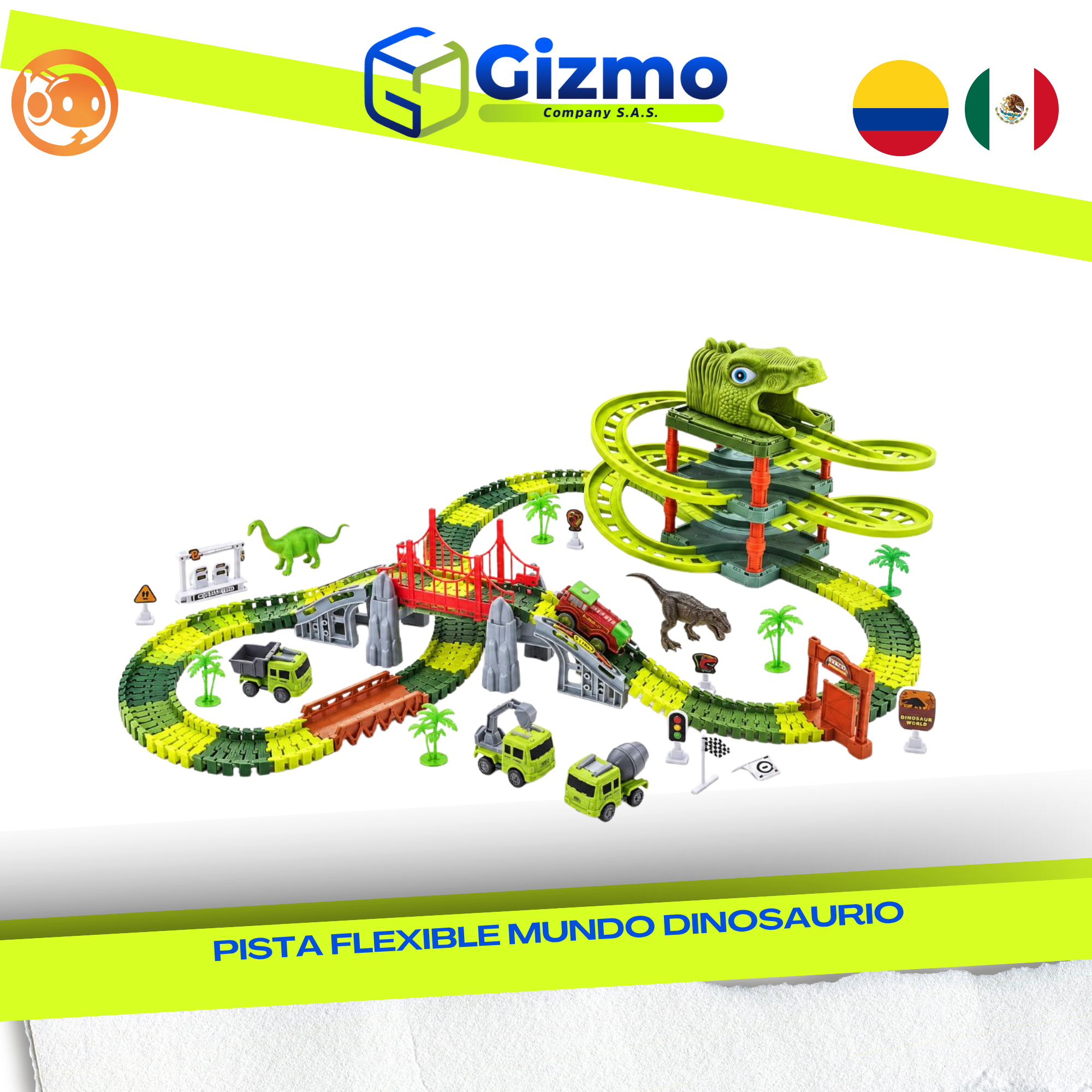 CATALOGO MERCANCIA NUEVA - GIZMO 2026 - 2026-09-23T125637.430 Pista Flexible Mundo Dinosaurio - Imagen 1
