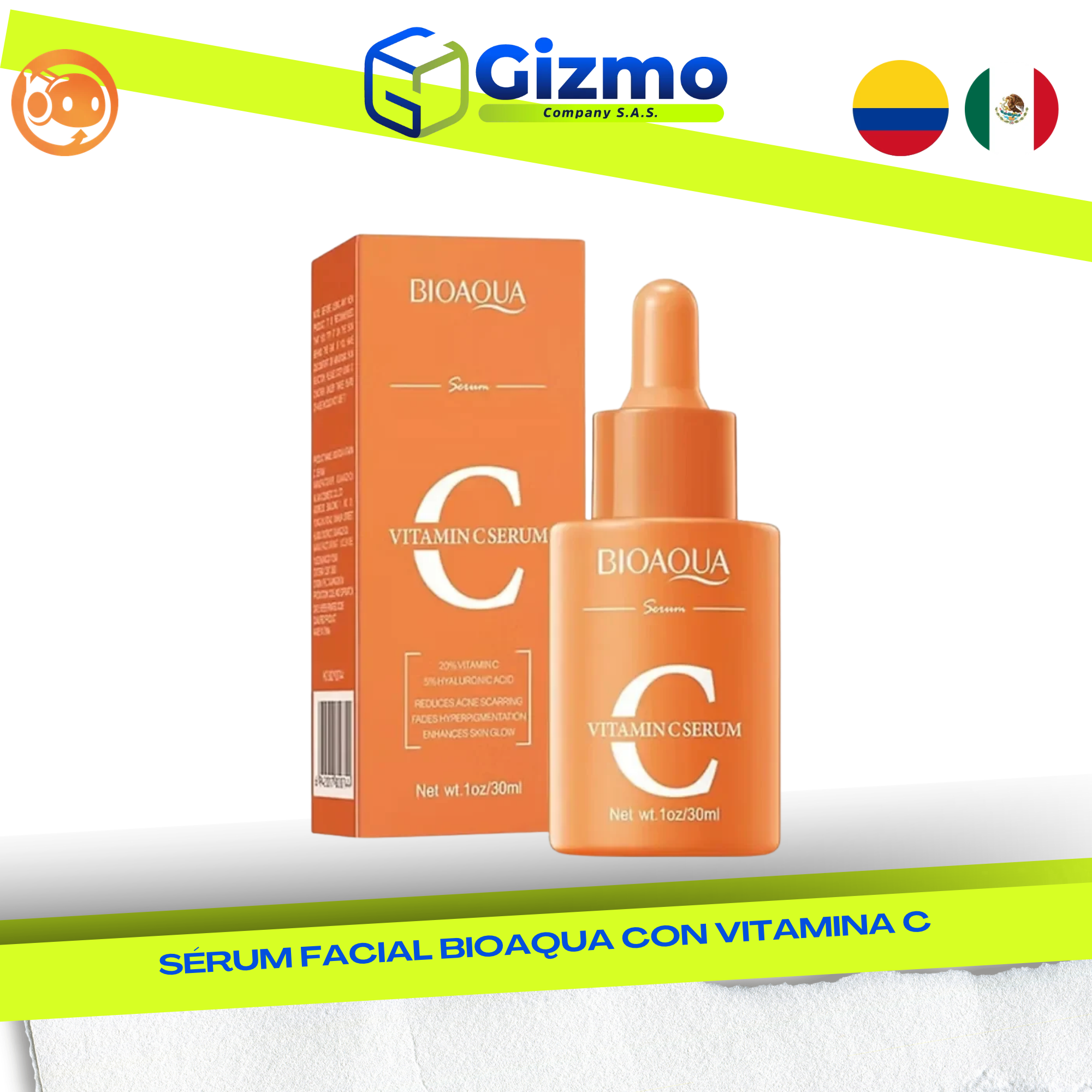 CATALOGO MERCANCIA NUEVA - GIZMO 2026 - 2026-09-28T145921.985 Sérum Facial BIOAQUA con Vitamina C - Imagen 1