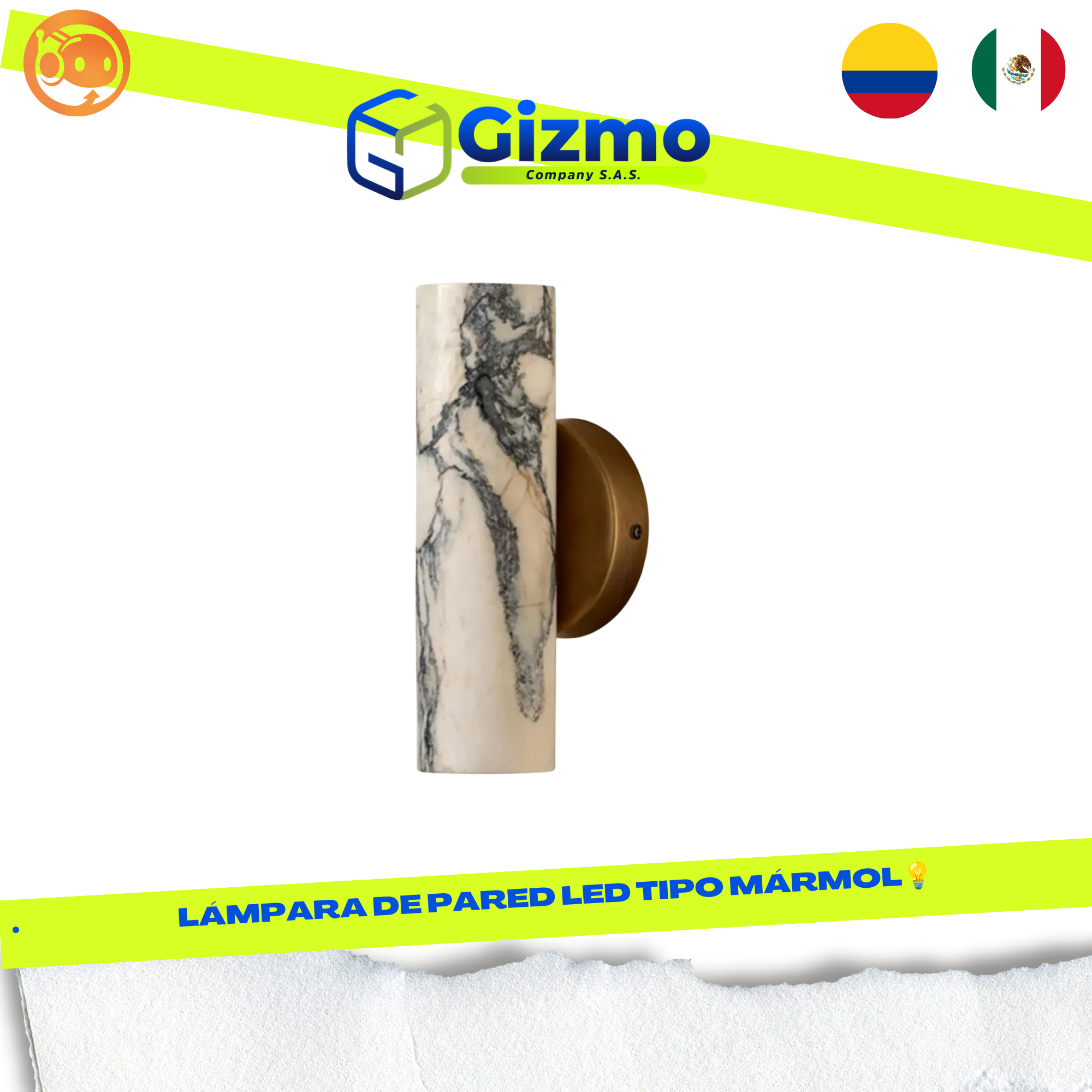 1784922057CATALOGO MEXICO - GIZMO 2026 (27) Lámpara De Pared LED Tipo Mármol X2 - Imagen 1