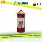 Farol Navideño Decorativo con Papá Noel