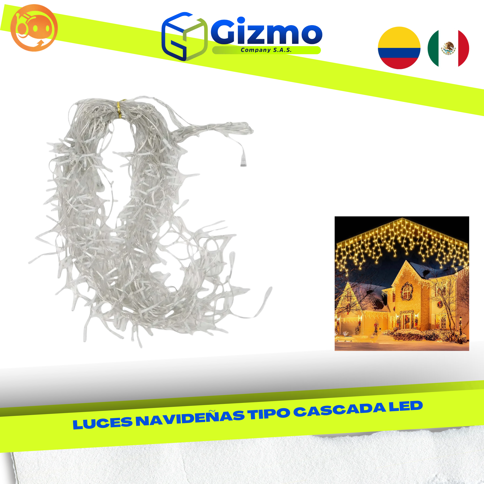 CATALOGO MERCANCIA NUEVA - GIZMO 2026 - 2026-10-05T154329.442 Luces Navideñas Tipo Cascada LED - Imagen 1